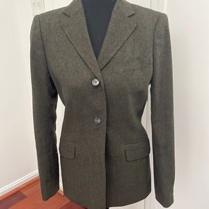 Brooks brothers green tweed blazer